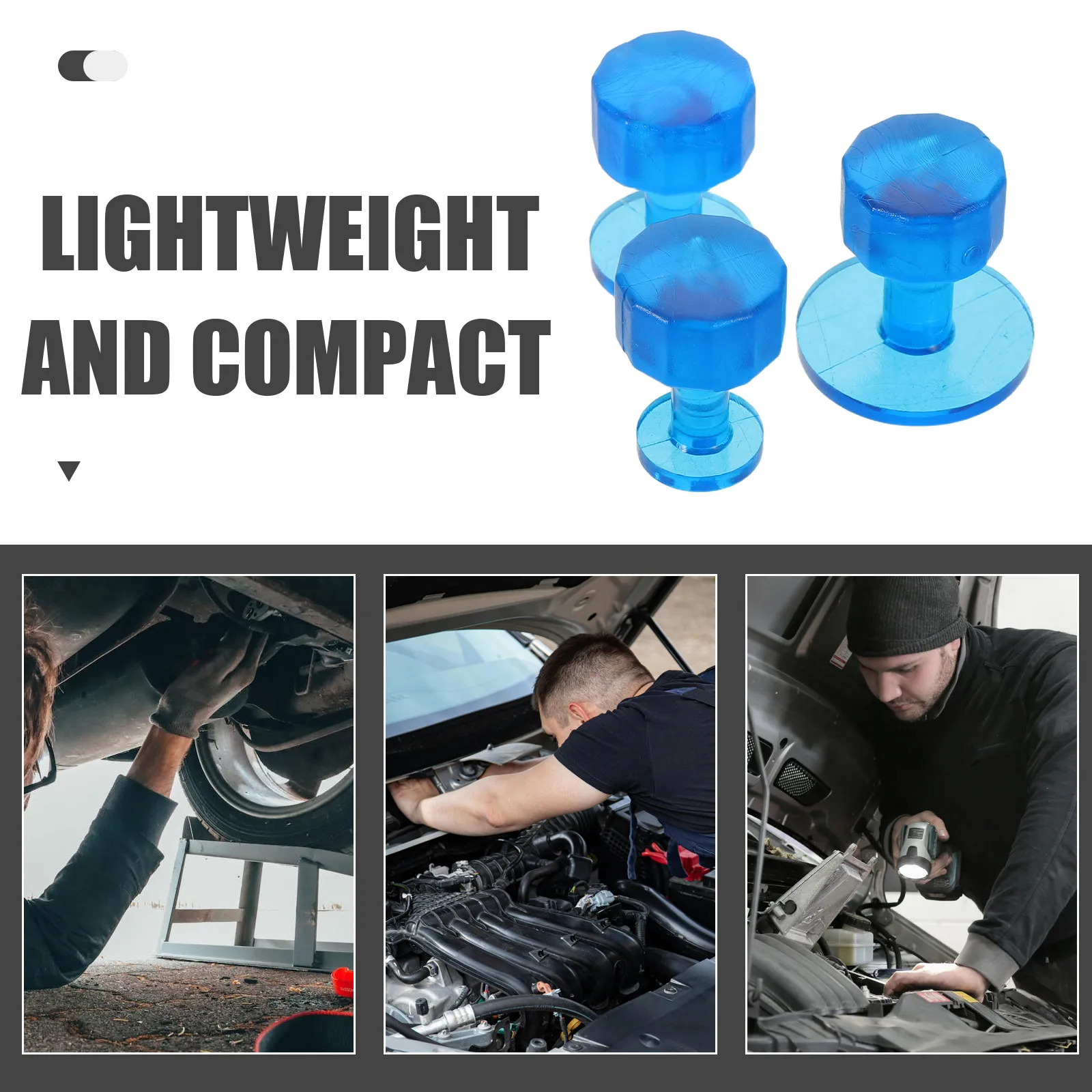 1Set Car Dent Repair Kit Transparent Pads for Professional Ding Dent Puller Tabs Vehicle Body Door Repair