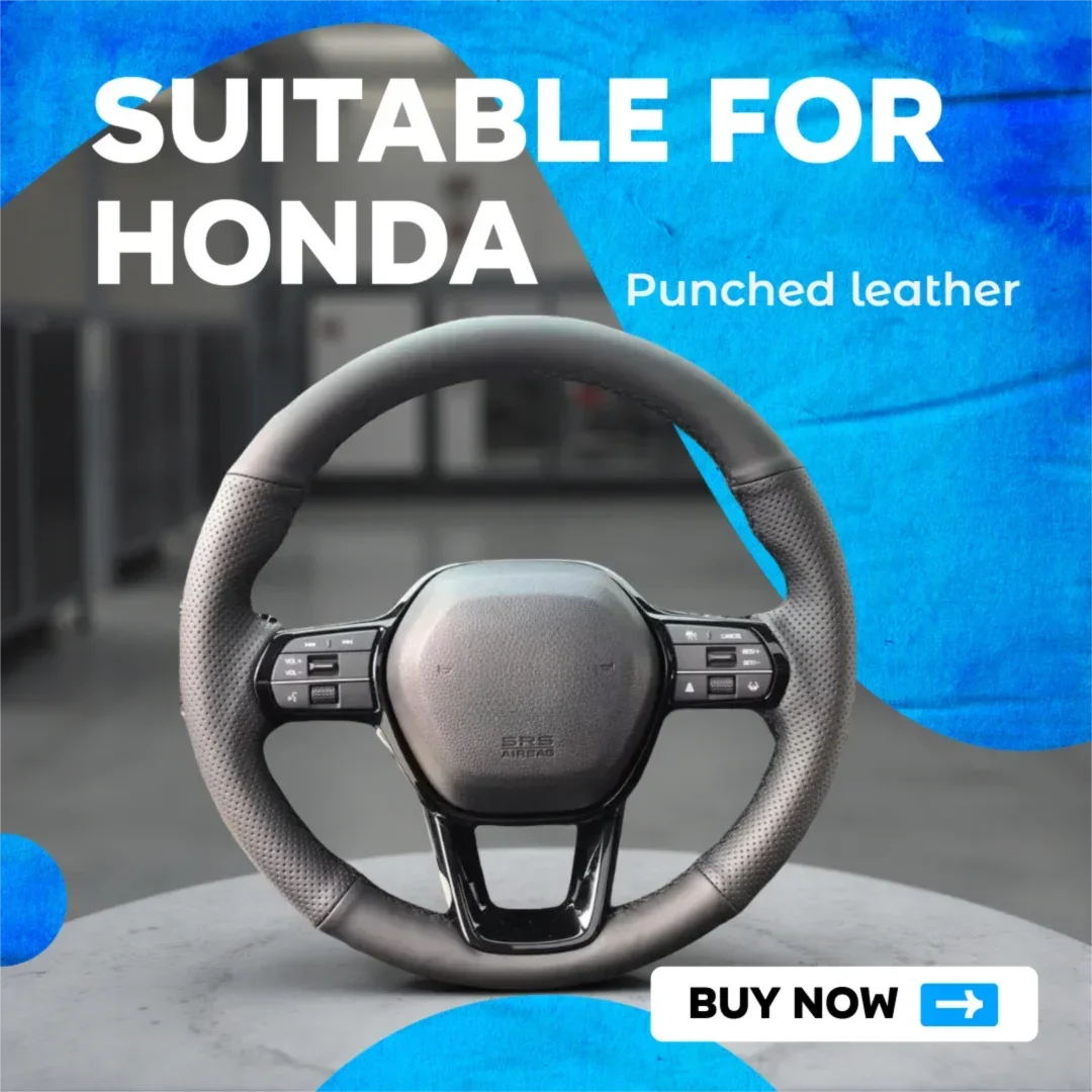 Suitable for the 2022 Honda Sylphy 11th generation Civic steering wheel cover perforated leather handle cover, hand sewn special