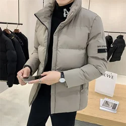 Winter Bovenkleding Heren Dikker Puffer Jassen 2024 Koreaanse Dons Katoenen Gewatteerde Jas Man Warm Parkas Jassen Winddicht Heren Kleding