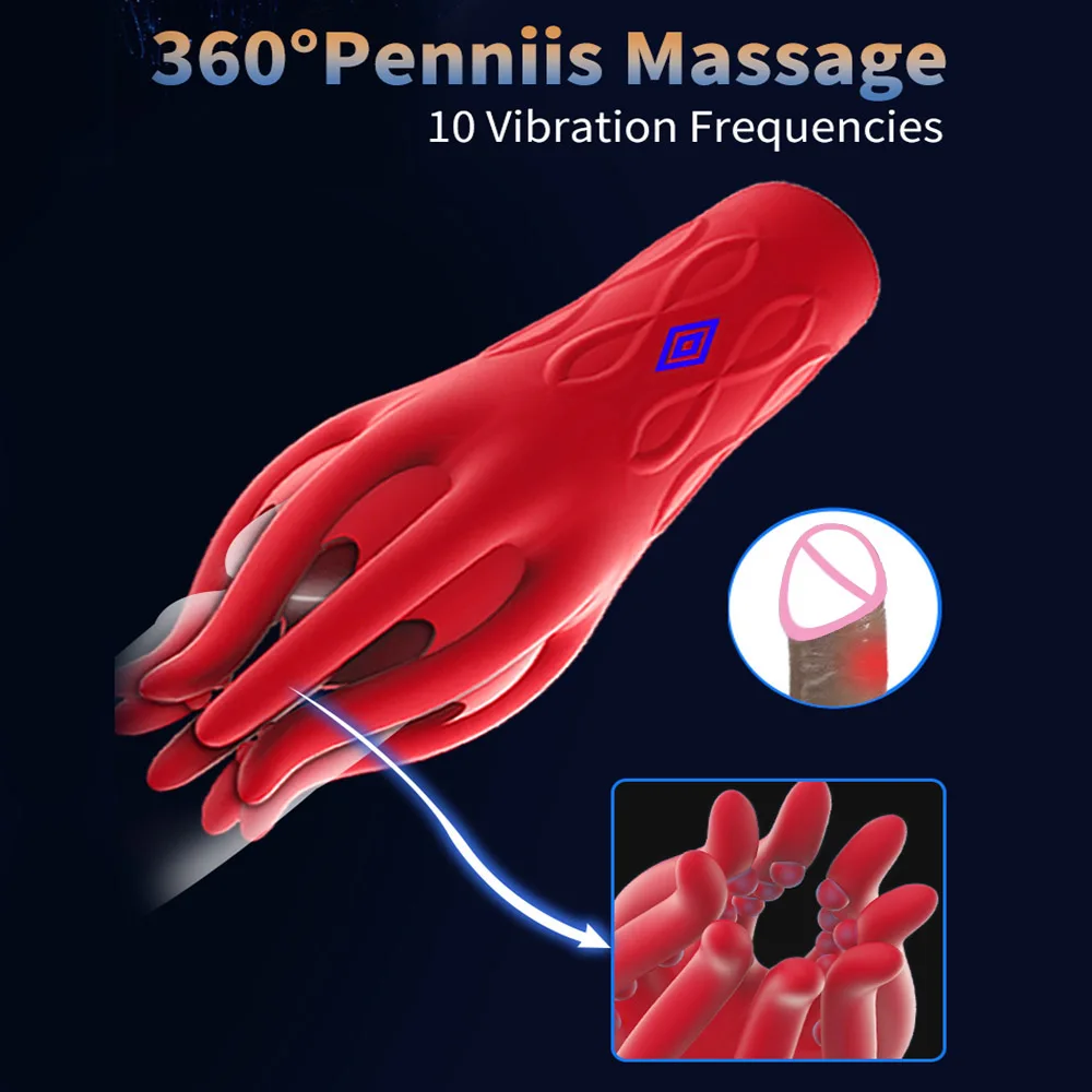 Male Penis Trainer Glans Exerciser Ejaculation Delay Vibrator for Men Male Masturbation Equipment Testis Stimulation Vibration