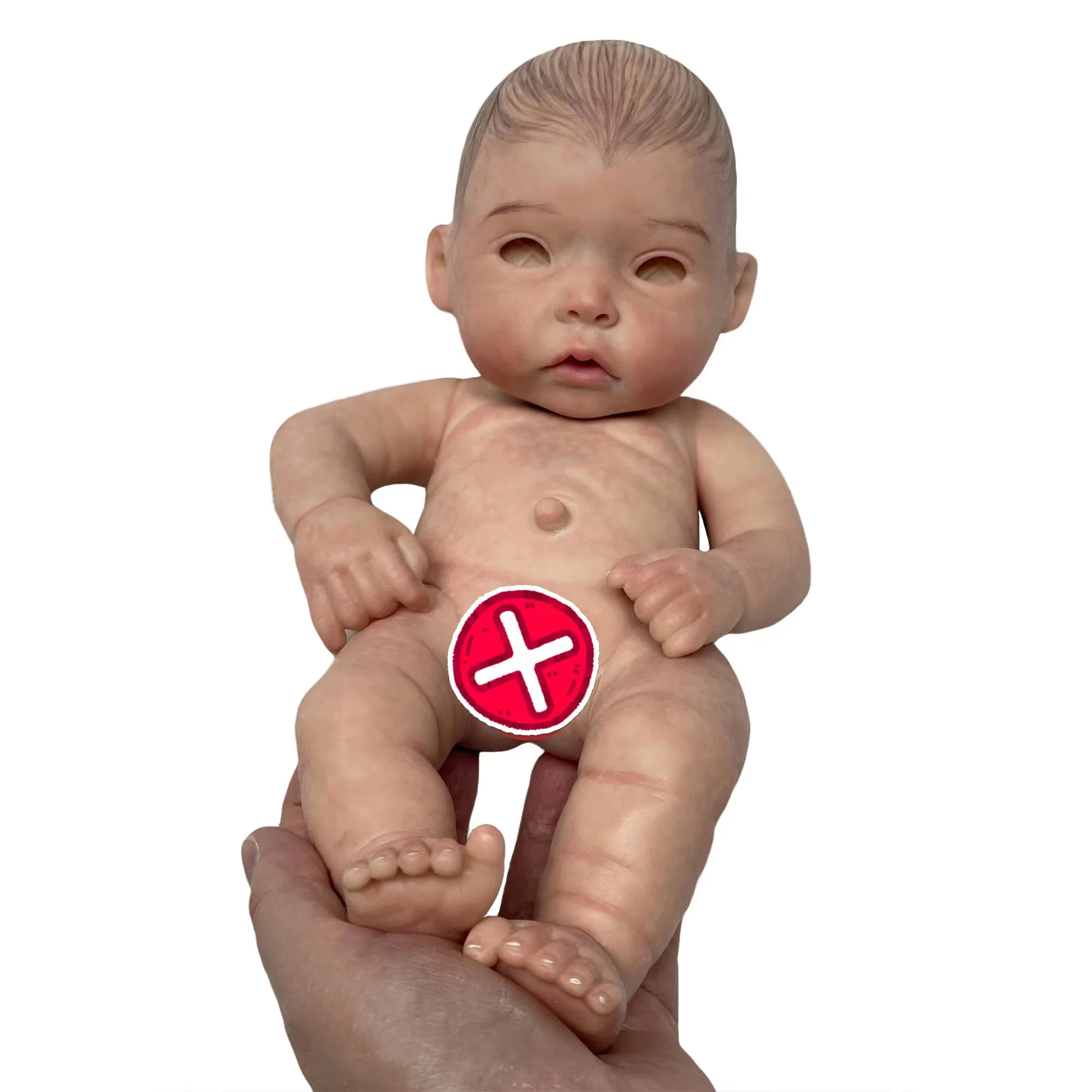 

10 Inch Full Solid Silicone Reborn Doll Kit Girl Bebe Newborn Wholesale De Muñecas Silicona Boneca Renascida