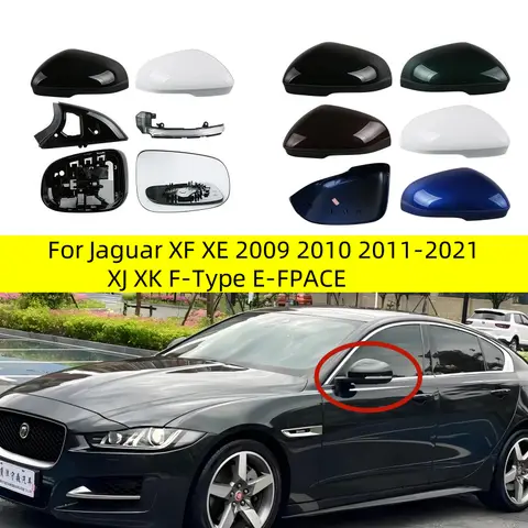 재규어 XF XE 2009 2010 2011-2021 XJ XK F-타입 E-FPACE L 리어 히팅 미러 커버 유리 프레임 방향지시등 하단