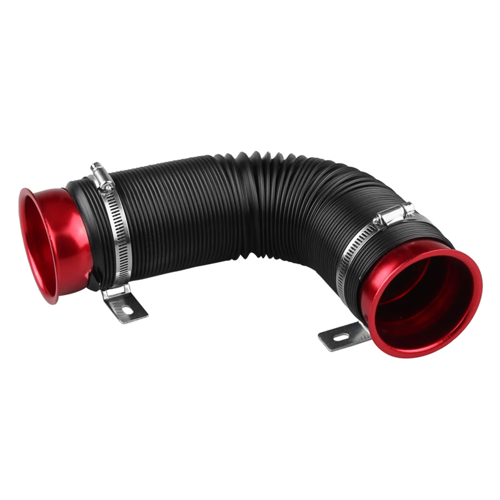 

Intake Hose Car Cold Air Tube Retractable High Flow Universal Fit Lightweight Telescopic Curved Ventilation Engine Performance