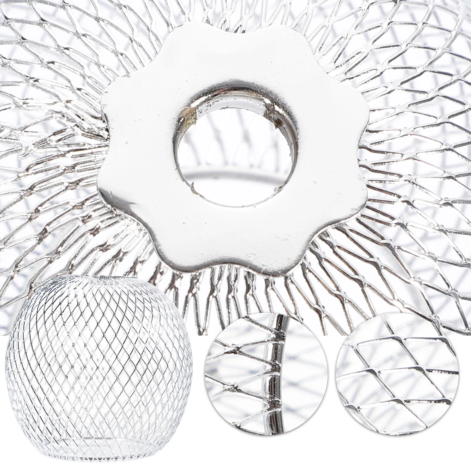 

1 шт. металлический чехол для лампы, шикарный абажур с открытым абажуром для потолочного светильника, украшение для помещения, металлический чехол для лампы, абажур