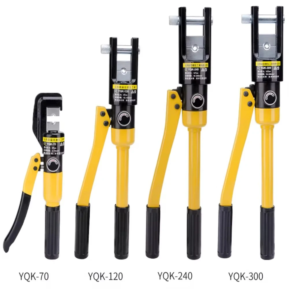 

YQK70/120/240/300 Portable Manual Pliers Wire Clamp Press Tool Cu Terminal Hydraulic Crimping Tools with Replacement Header