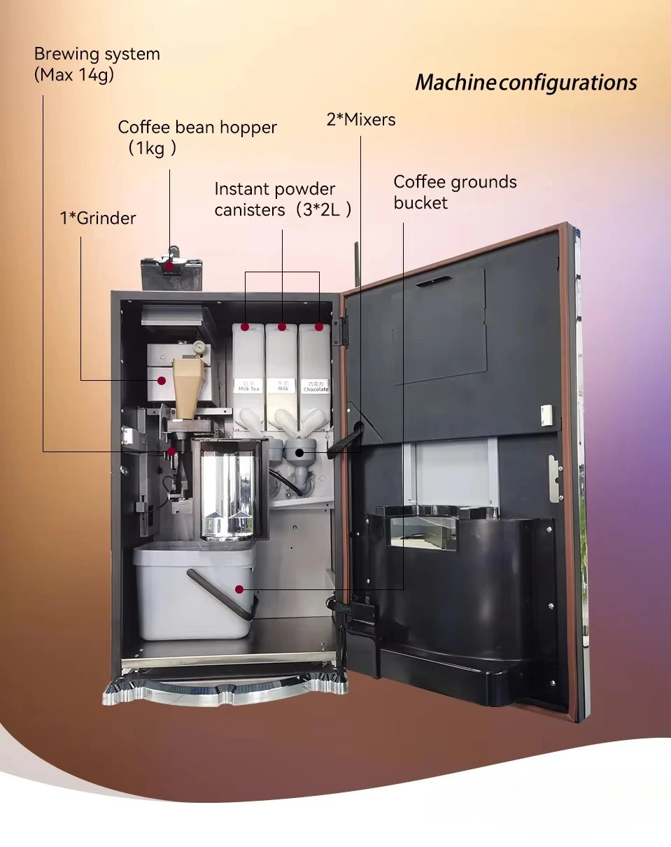 Automatic commercial coffee vending machines for restaurants and offices
