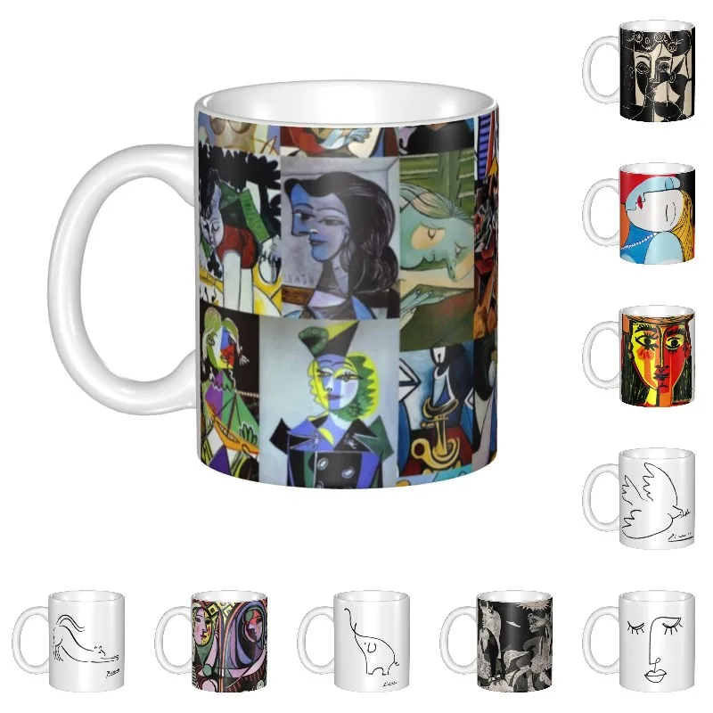 DIY Pablo Picasso Artwork Ceramic Mugs Customized Painting Art Coffee Cup Creative Present Outdoor Work Camping Tea Mug