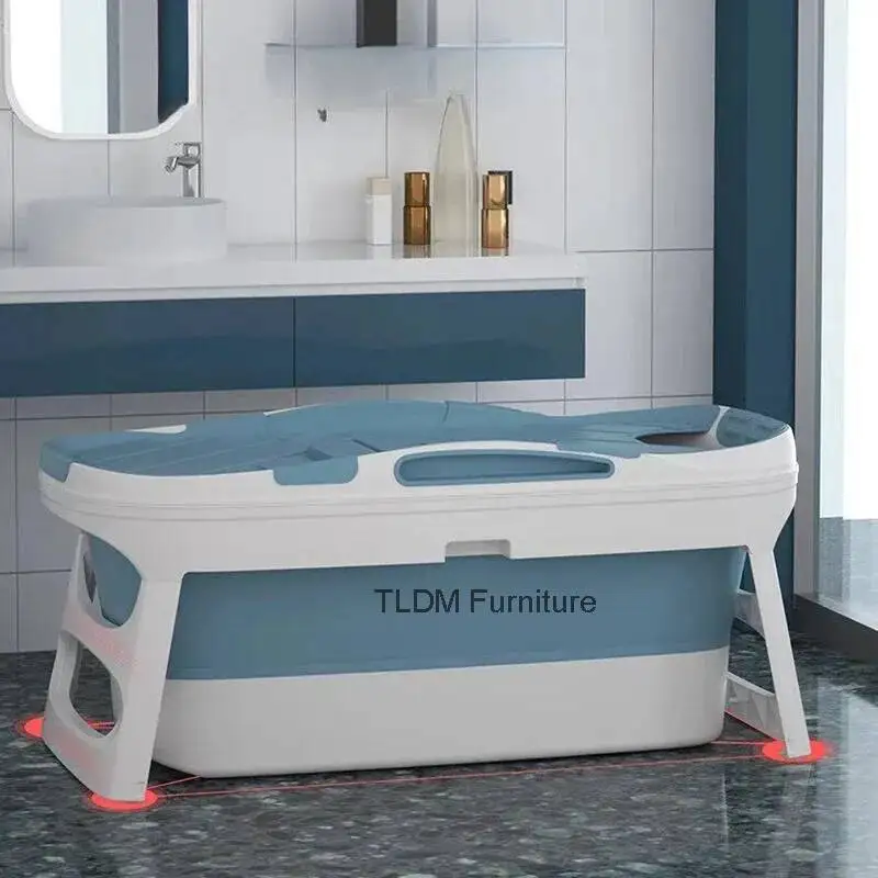 

Modern Multifunctional Bathtubs for Adults Portable Plastic Folding Bathtub with Lid Light Luxury Comfortable Design for Toilets