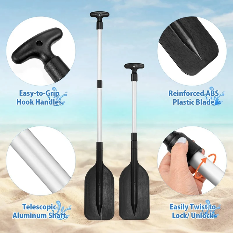 1Pcs Kayak Paddles Lightweight Detachable Retractable Oar Portable Telescoping Rafting Boat Paddle For Water