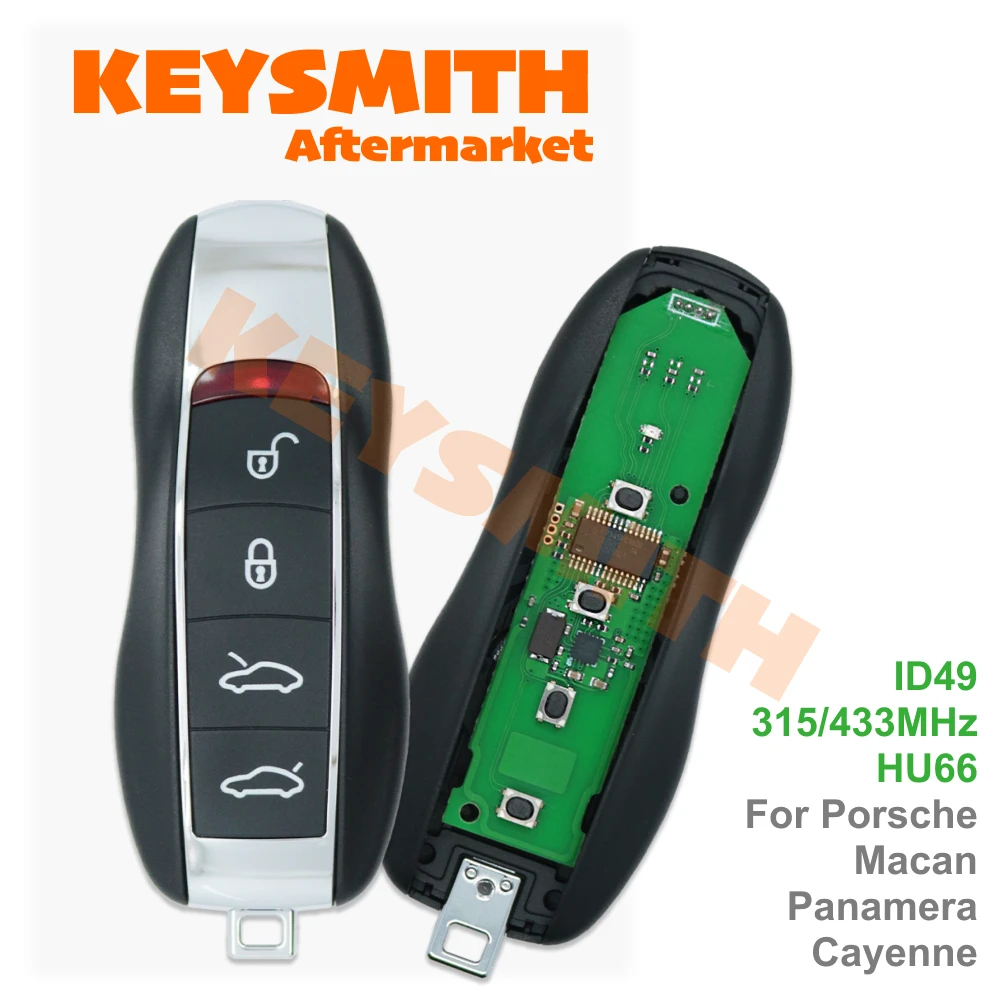 Корпус дистанционного ключа Keysmith для Porsche 718 911 Panamera Cayenne Macan 2017-2020 ID49 315/433 МГц