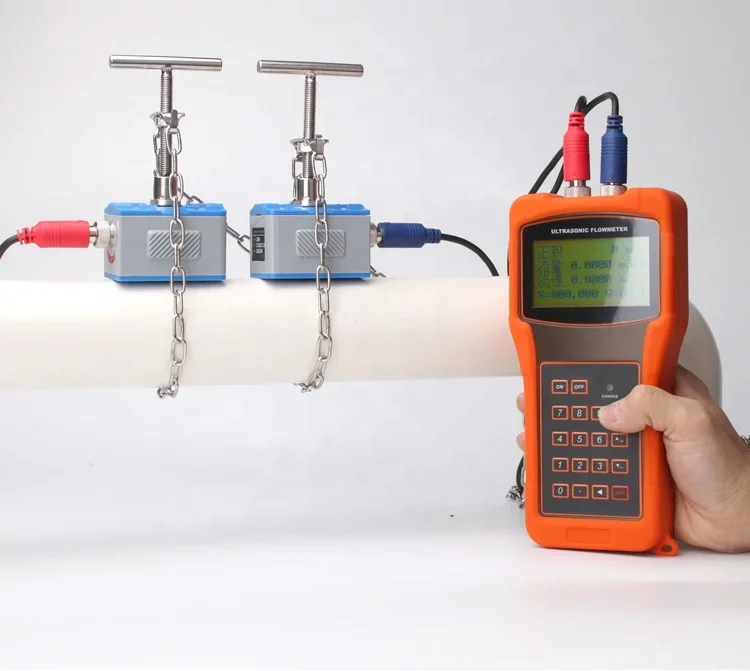 Clamp On With Data Logger Portable TypeHigh Temperature 3.6V Battery Power 220VAC China Ultrasonic Flowmeter