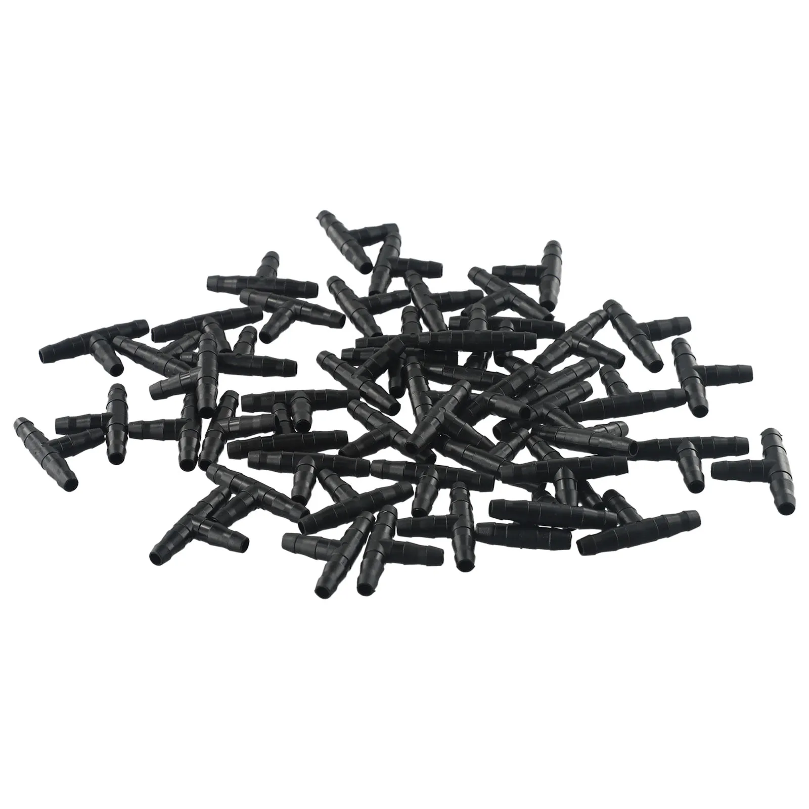 50pcs Practical Drip Sprinkler Irrigation Barbed Tee Connector For 4/7mm Hose For Irrigation And Outdoor Watering