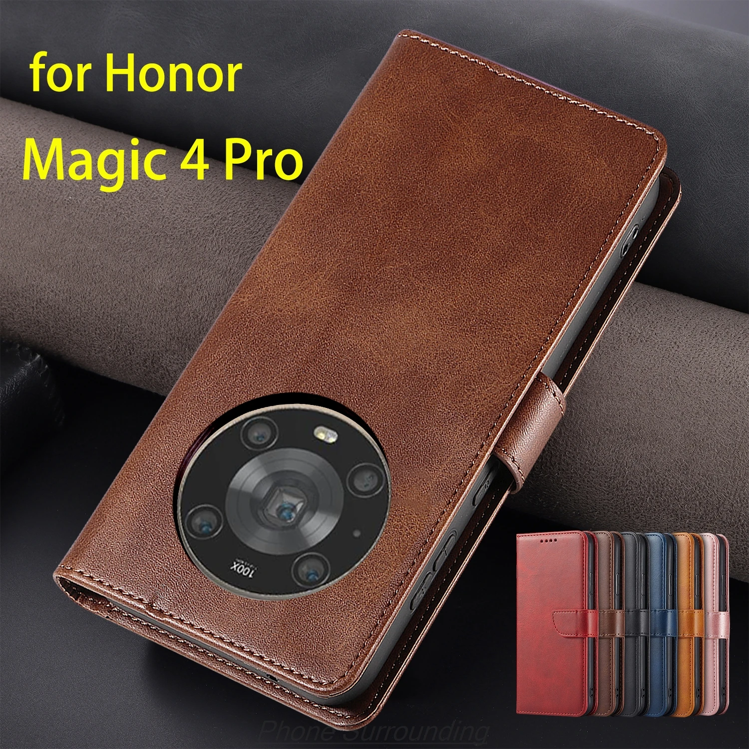 

Кожаный чехол-бумажник с откидной крышкой для Huawei Honor Magic 4 Pro/Magic4 Pro, сумки из искусственной кожи, защитная кобура Fundas Coque