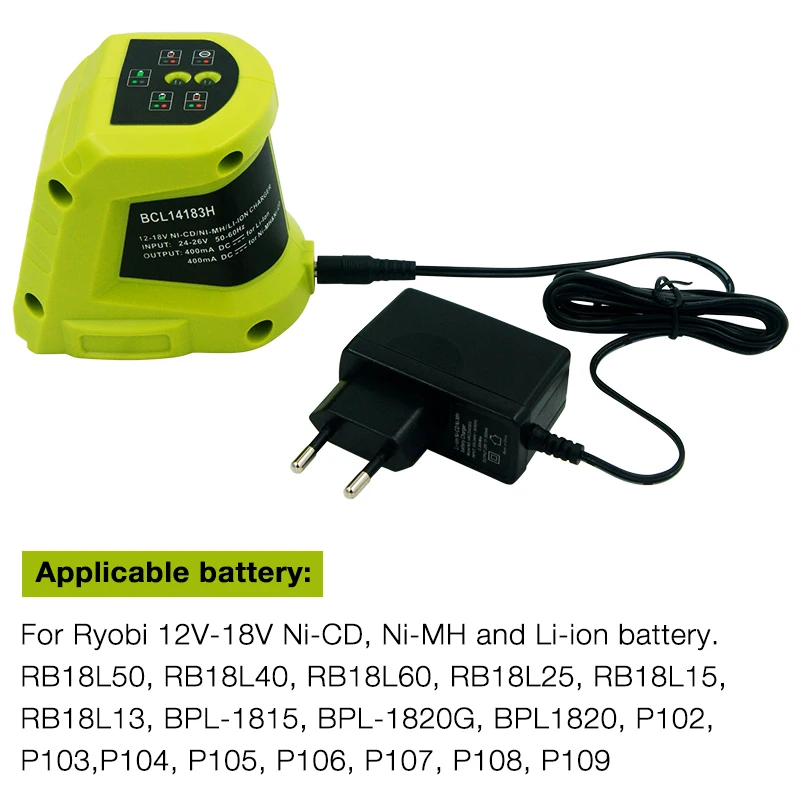 Imagem -02 - Carregador de Bateria de Lítio para Ryobi 1218v Ni-cd Ni-mh Li-ion Battery Charger Ferramentas Elétricas Acessórios Bcl14183h