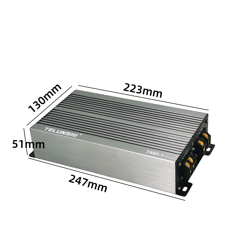 Monoblock Class D Car Amplifier 12V Auto RMS Power with Crossovers Single Channel Subwoofer Amplifier Car Audio Mono Amp