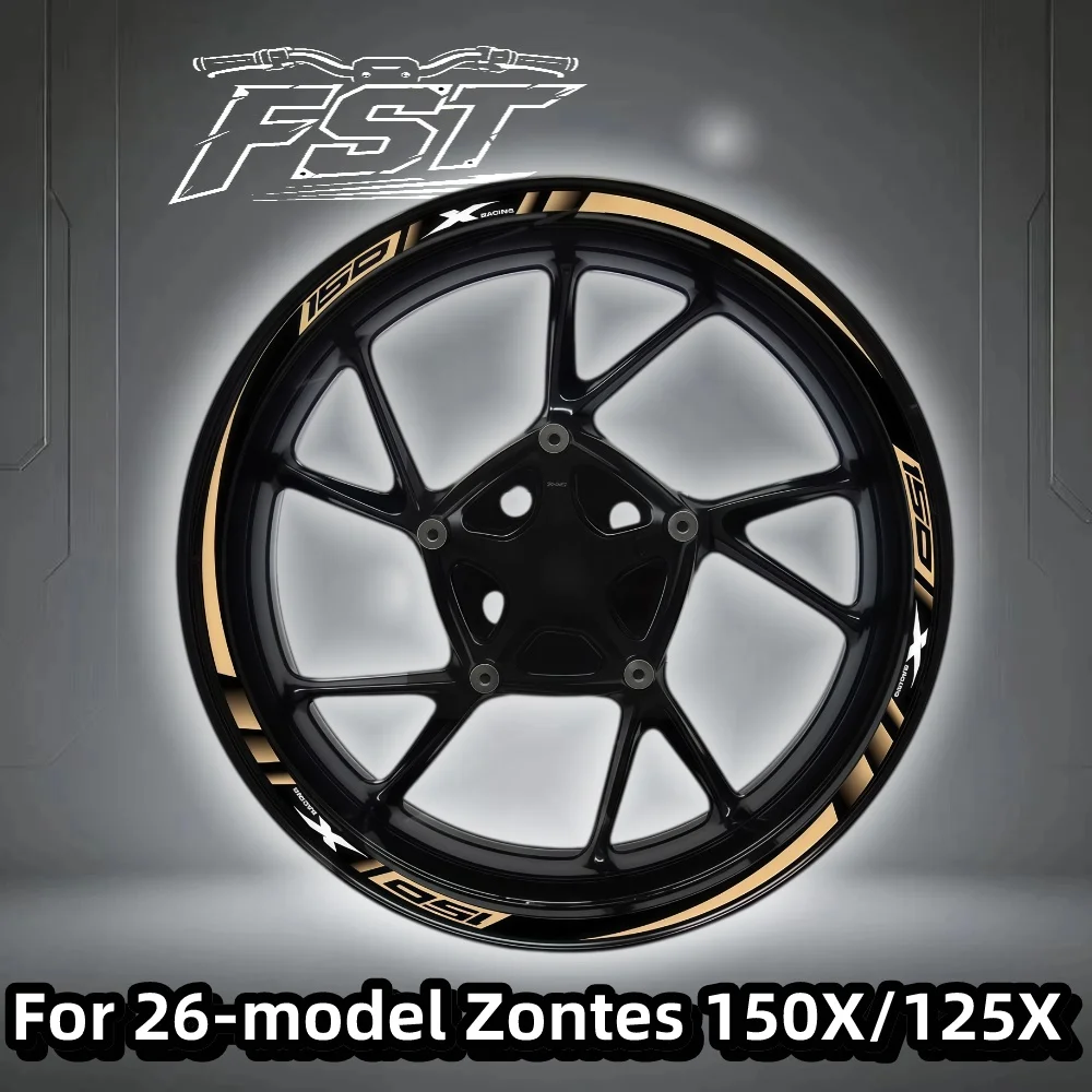 For Waterproof, customized decorative rim decals designed specifically for Zontes 150X/125X wheels.