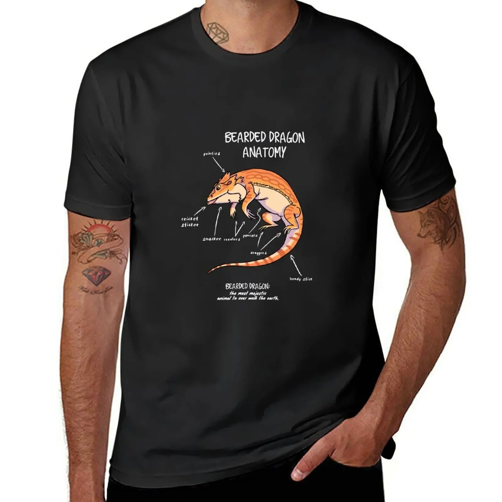 

New bearded dragon anatomy T-Shirt oversized t shirts new edition t shirt Men's clothing