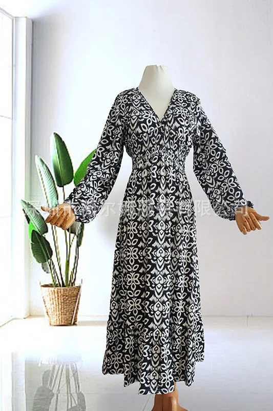 Sexy feminino decote em v meia manga borboleta floral impressão maxi vestido longo verão feminino túnica solta festa de férias vestido estilo praia