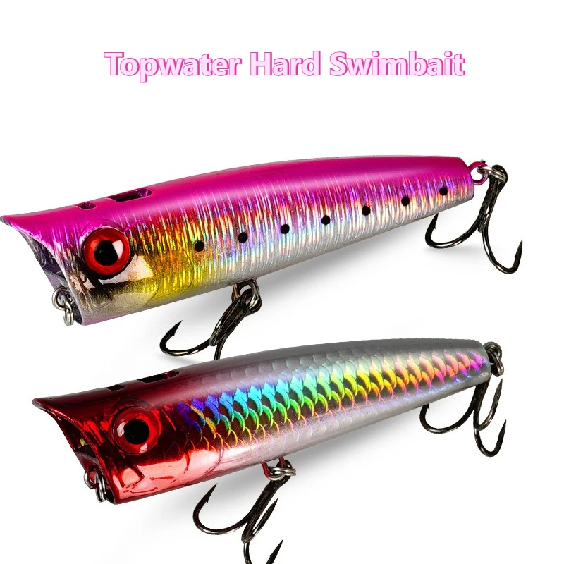 1 Stück/5 Stück Topwater Popper 9g 14,5g 18g Schwimmender Rock Pop Kunstköder für Barsch, Zander, Hecht, Topwater Hard Swimbait