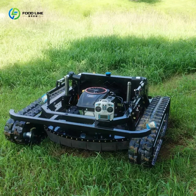 

Customized Crawler Remote Control Lawn Mower 800mm 2000 Square Meters Working Area Track Mower