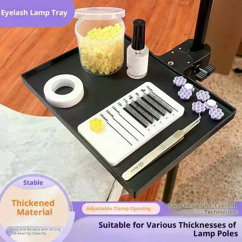 Pcs Eyelash Tray Holder Half Moon Light Lamp Universal Clamp Clip Platform Adjustable Holder Eyelash Makeup Cosmetic Tray Tool