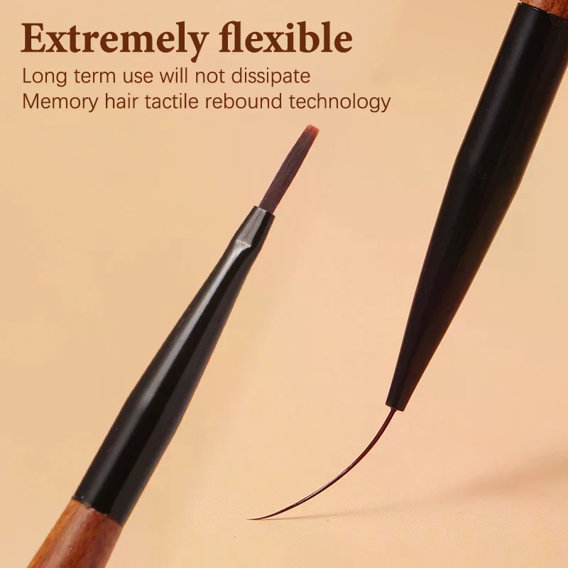 Nail Art Brush Checker Sandalwood Nail Drawing Painting Long Line Brush Nail Art Tool Painting Brushes DIY Design Manicure Tools