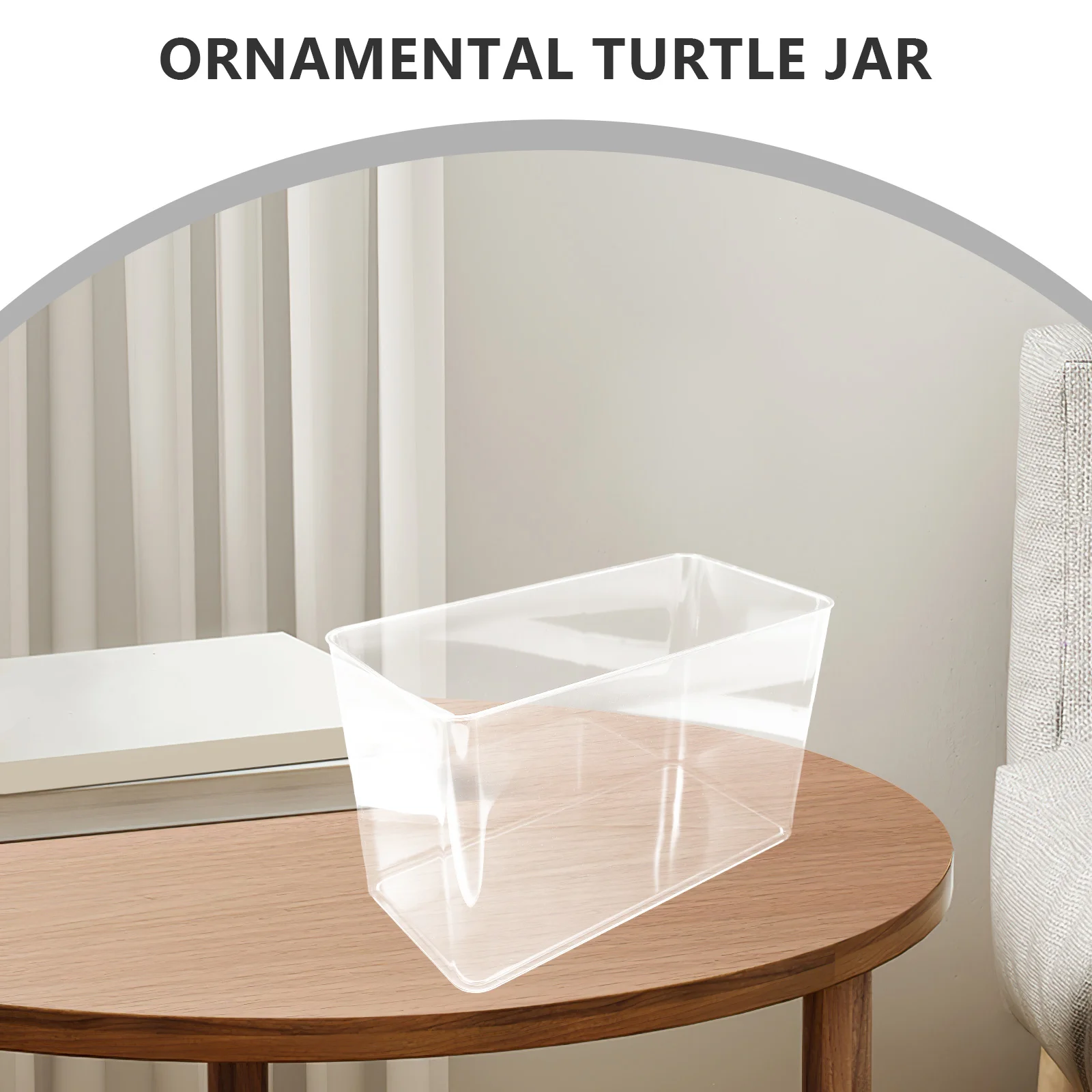 

Compact Rectangular Fish Tank 11.79x7.15x5.89in Transparent Reptile Enclosure Small Aquatic Animal Container Desktop Decor