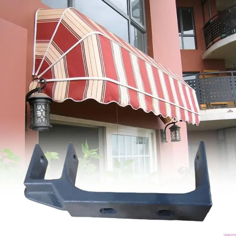 Heavy Duty Adjustable Awning Wall Bracket Ceiling Mounting For Retractable Canopies Outdoor Use Iron Mounting Bracket