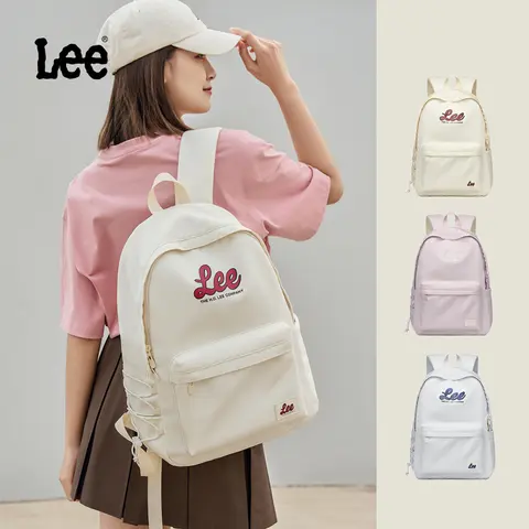 Plecak na laptopa LEE Classics Utility Large Damski Męski Biały Czarny Wodoodporny Uczniowie Liceum Studenti Nastolatki Torba na Książki Plecak Szkolny