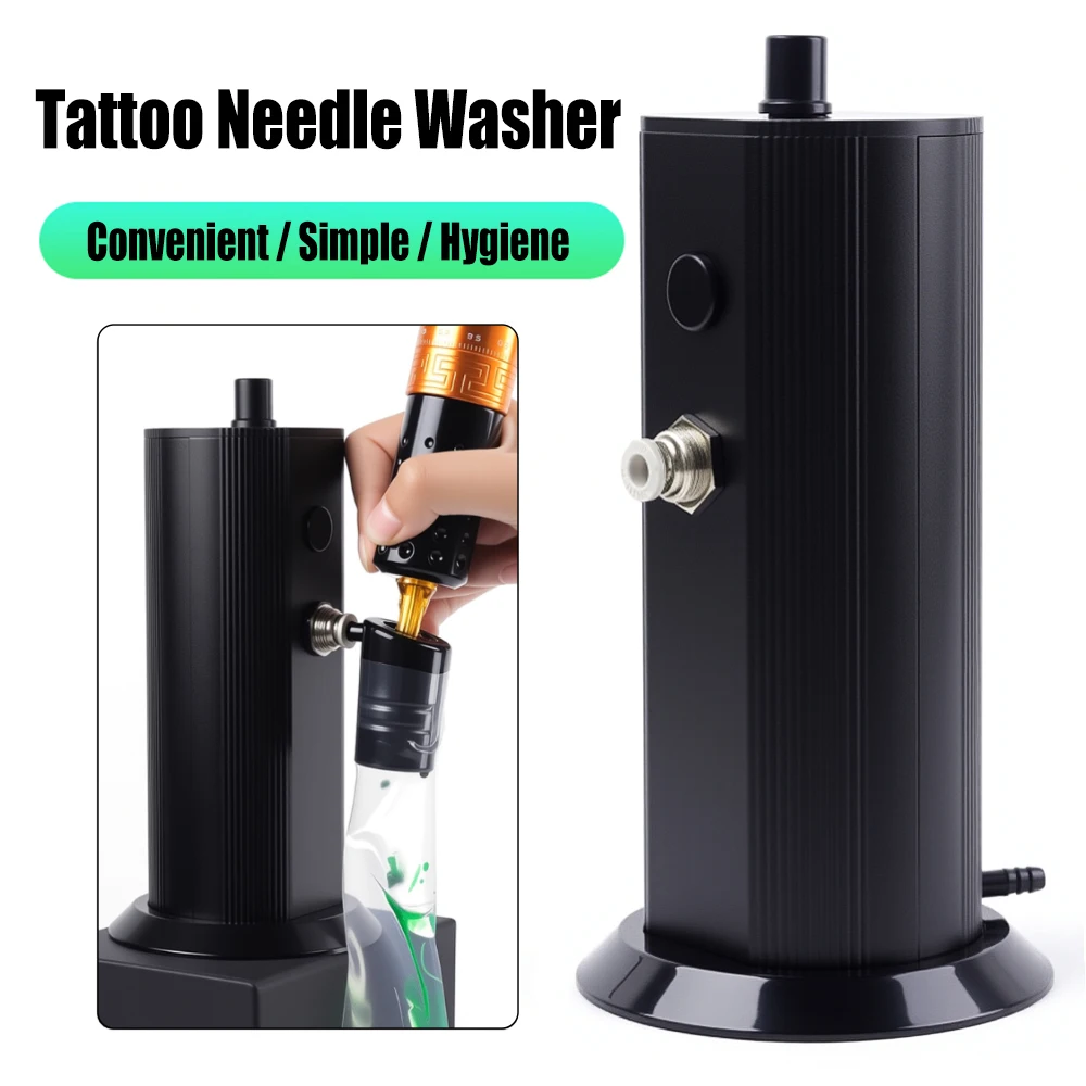 Tattoo Needle Cleaning Machine Rechargeable Wireless Electric Needle Washer Automatic Sensing Ink Rinsing Tattoo Cleaning