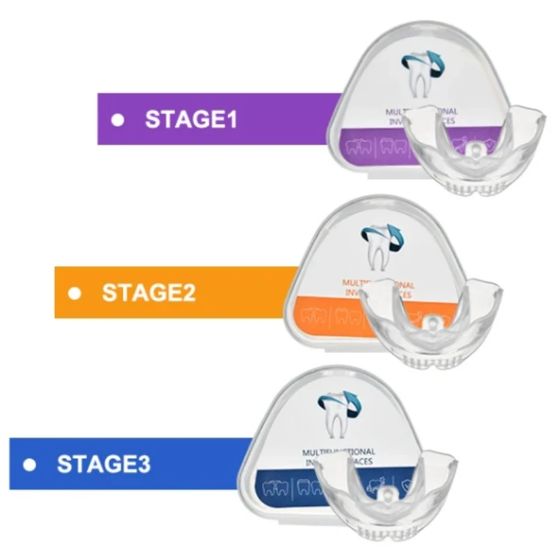 3 Stages Dental Orthodontic Braces Appliance Silicone Alignment Trainer Teeth Retainer Bruxism Mouth Guard Oral Straightener