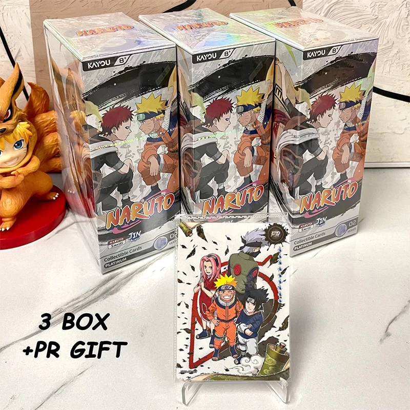 Jin Chapter Original KAYOU Naruto Card Box Engelse versie W7T4 Zeldzame BP Sasuke Uchiha Anime Collection Card Game Cadeau voor kinderen
