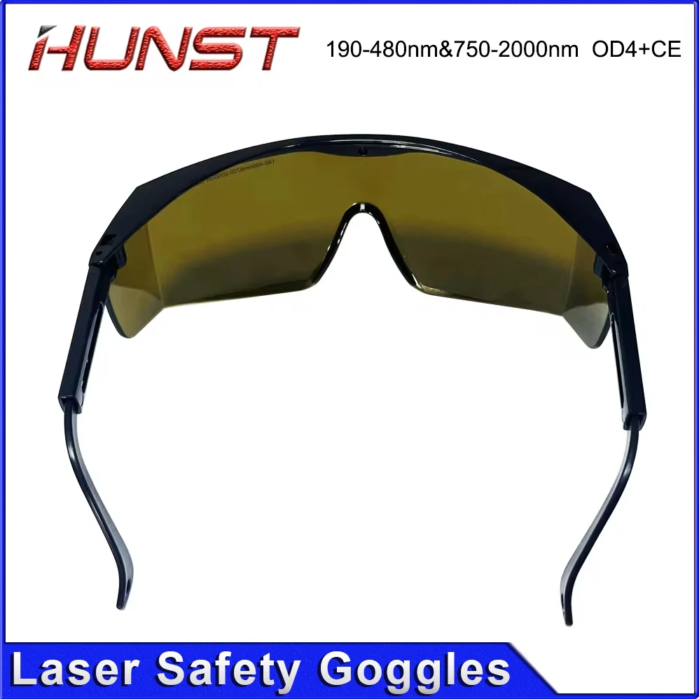 HUNST مستحضرات التجميل إزالة الشعر بالليزر الأشعة فوق البنفسجية نظارات السلامة بالليزر 190-480 نانومتر و 750-2000 نانومتر OD4 + CE واقية درع