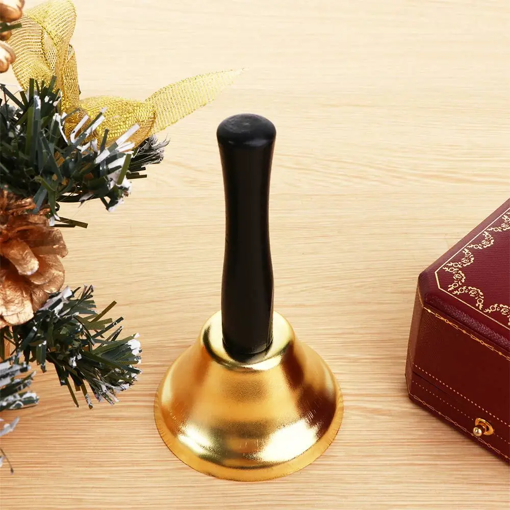 

Party Santa Claus Loud Alarm Metal Dinner Ring Hand Bell Christmas Decor Call Service