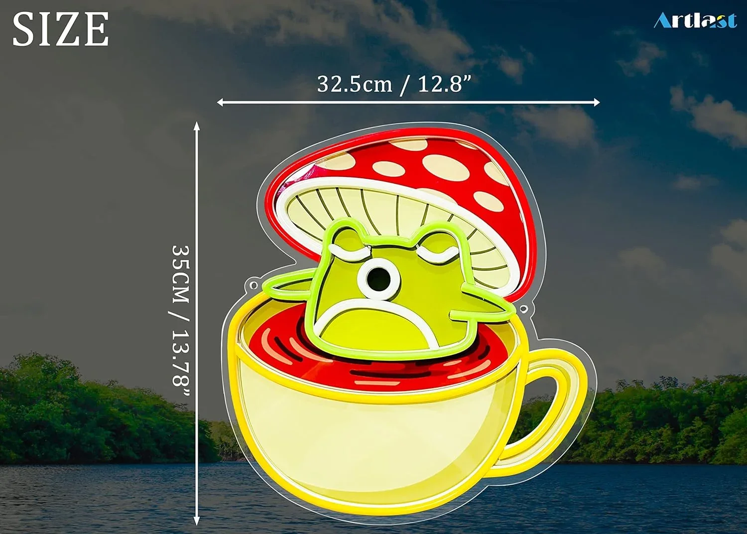 Mushroom Frog Neon LED Neon For Home Decor Mushroom Wall Decor Bedroom Frog Neon For Wall Decor