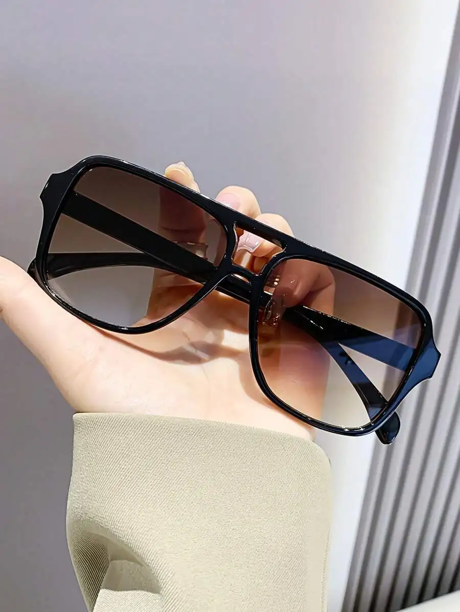 Unisex Square Plastic Aviator Style Fashion Sunglasses For Beach Outdoor Travel