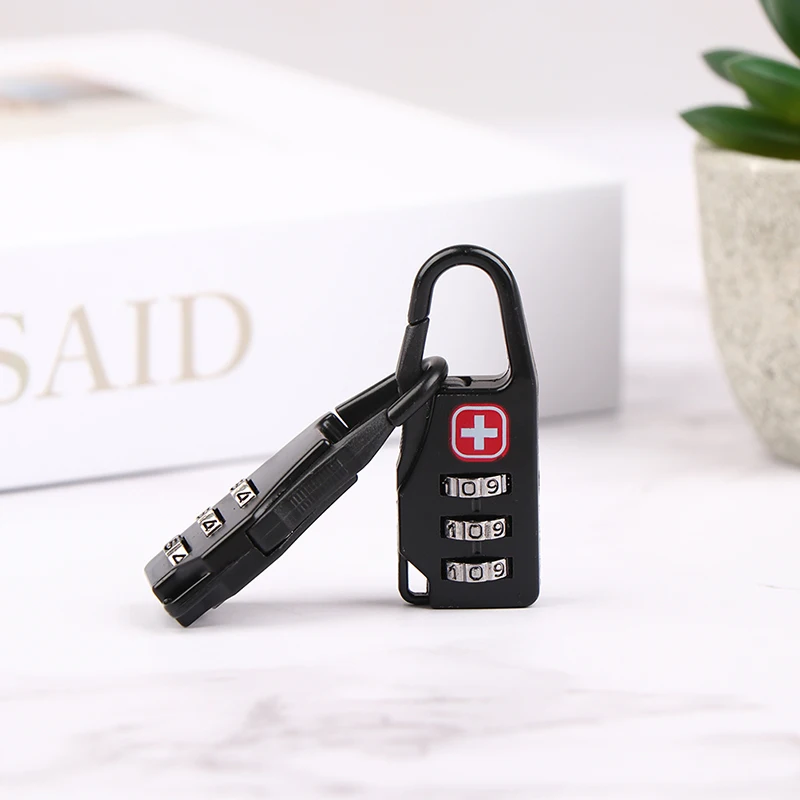 Portable Alloy Mini Lock Padlock Outdoor Travel Luggage Zipper Backpack Handbag Safe Anti-theft Combination Code Number Lock