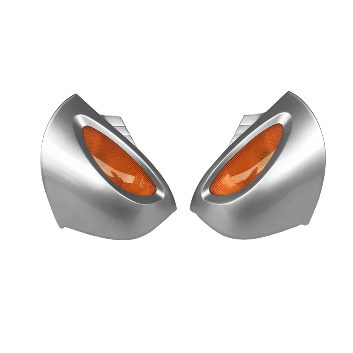 

Silver Motorcycle Rear View Mirrors Turn Signals Lights Cover Motocross Mirror for - R1100 RT R1100 R1150 RT