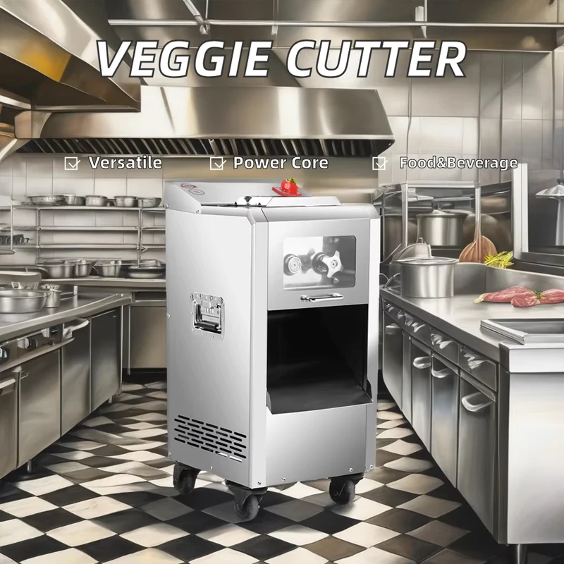 Electric Commercial Stainless Steel Beef Slicer Meat Cutter Cube Cutting Machine for Kitchen Restaurant
