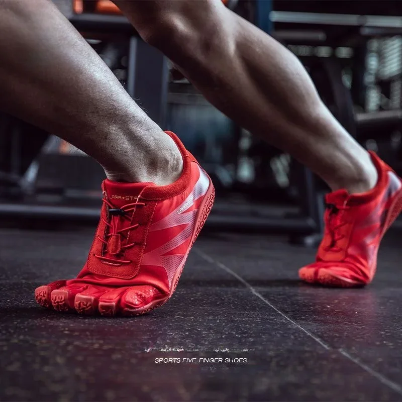 

Women Weight Lifting Shoe Five Finger Shoe Mens Indoor Fitness Training Barefoot Skid Resistance Exercise Hard Pull Pilates Yoga