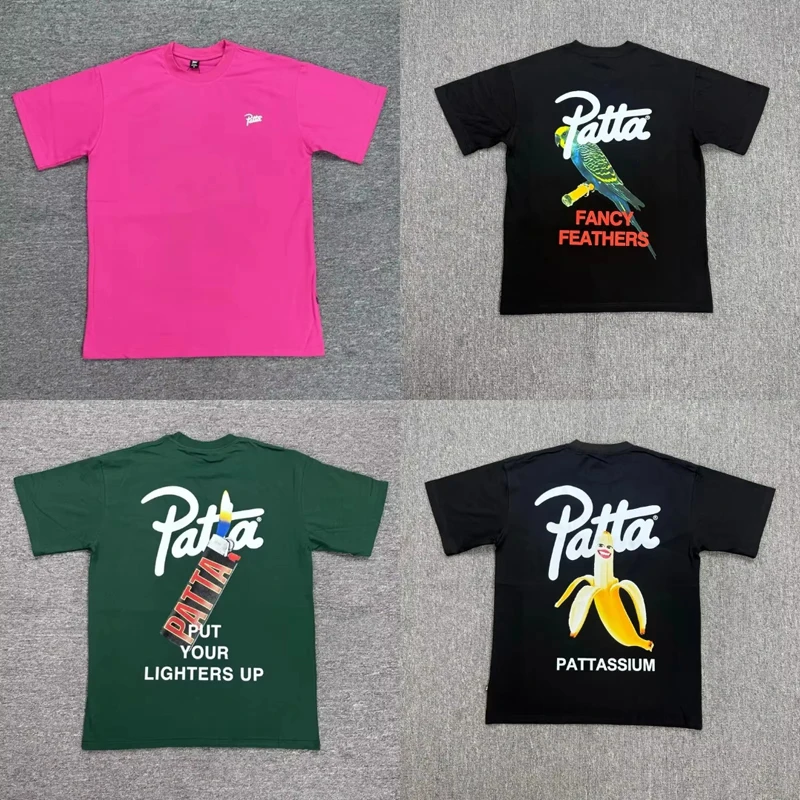 Summer Men Patta T-shirt High-quality Cotton Loose Casual Round Neck PATTA Short-sleeve Tee