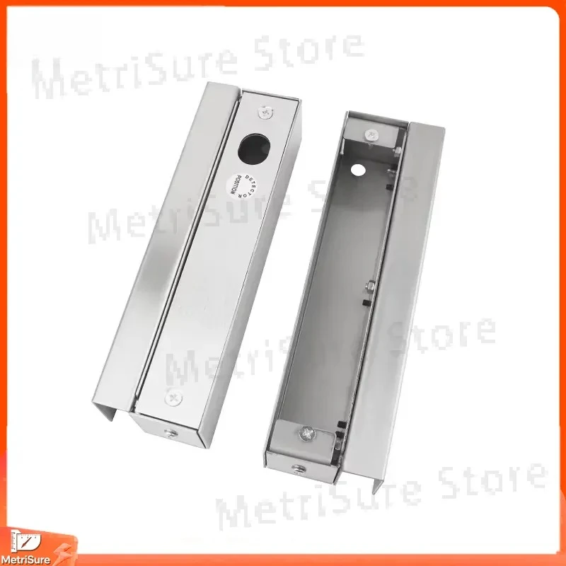 Bolt Lock for Glass Door Stainless Steel Clamp Bracket No Drilling Installation Strike Lock Access Control