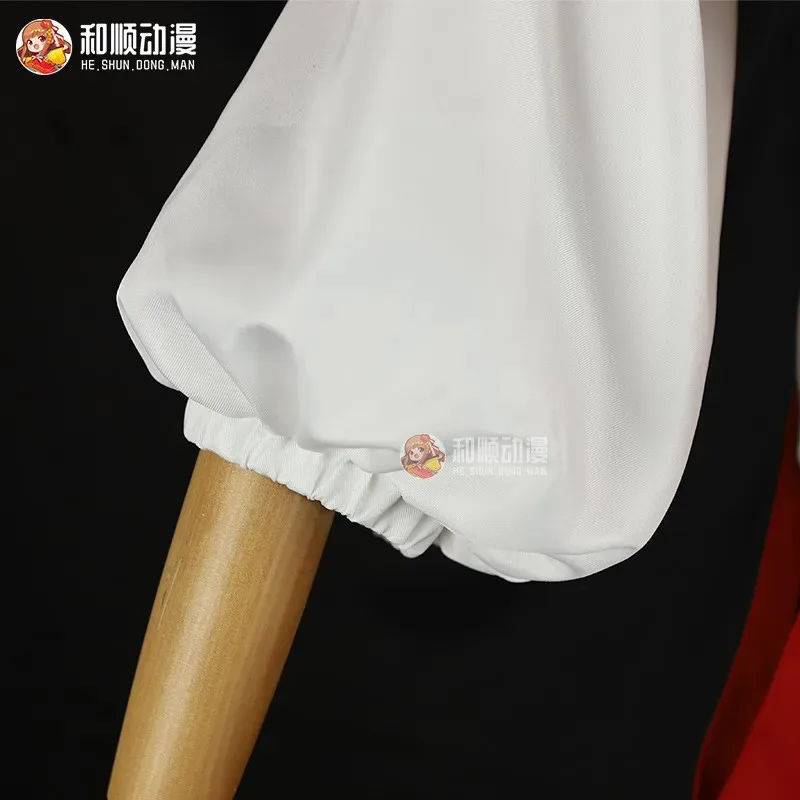 애니메이션 The Elusive Samurai Ayako 코스프레 흰색 탑 레드 드레스와 헤어밴드 여성 할로윈 파티 롤플레잉 의상;8,k'5;h.