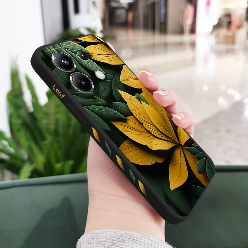 Carve A Leaf Phone Case For Xiaomi Poco X6 M5 M5S F5 X5 F4 X4 M4 F3 M3 X3 F2 Pro 4G 5G GT Silicone Cover