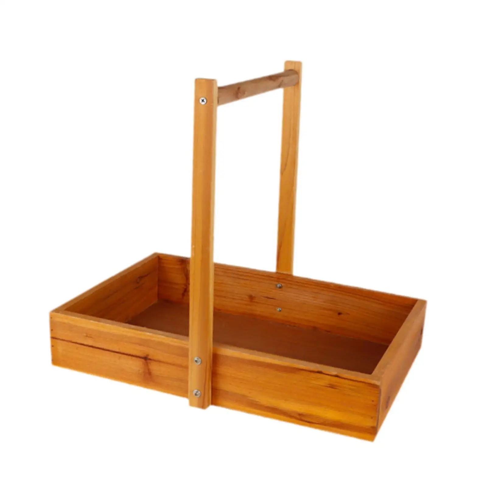 Wooden Carry Basket with Handle Labs Storage Bin for Experiment Tools