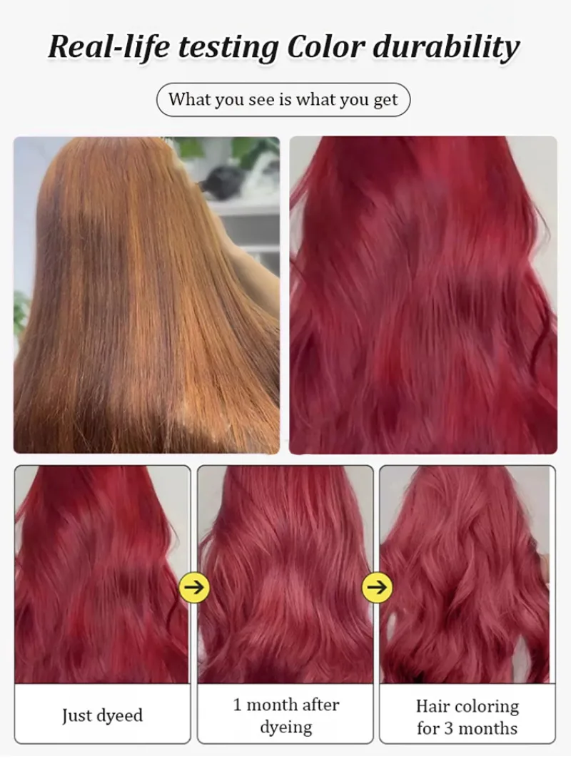 【Multi Colored Dyeable】Household Portable Ammonia Free Hair Dye Healthy and Long-lasting Hair Dye
