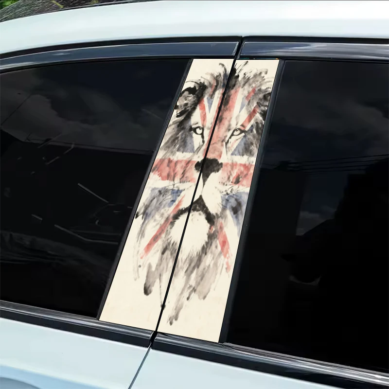 ملصق على شكل عمود Lion B مكون من قطعتين، مقاوم للماء، مقاوم للخدش، لجميع الموديلات - السيارات، لأودي، هوندا، ميتسوبيشي، فورد