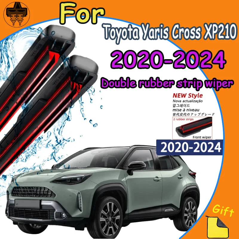 

Front Windshield Wiper Blades 2pcs Windscreen Window Accessories For Toyota Yaris Cross XP210 2024-2020 2021 2022 2023