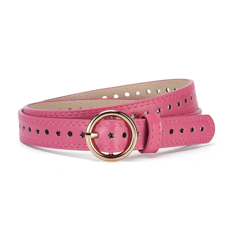 Children's Minimalist Round Buckle Belt, Everyday Use
