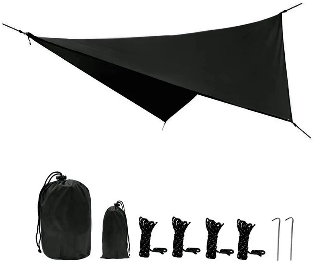 

Factory Direct Waterproof 360*290cm Camping Hammock Tarps Sun Protection Rain Fly Tarp